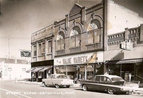 Street scene, Ortonville Minnesota, 1950's