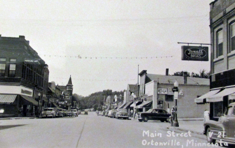 Main Street, Ortonville Minnesota, 1950's