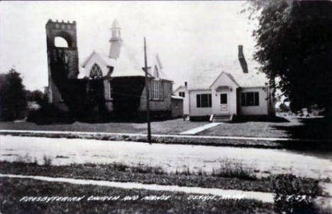 Presbyterian Church and Manse, Osakis Minnesota, 1940's