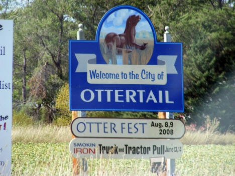 Welcome Sign, Ottertail Minnesota, 2008