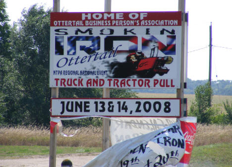 Tractor and Truck Pull Sign, Ottertail Minnesota, 2008