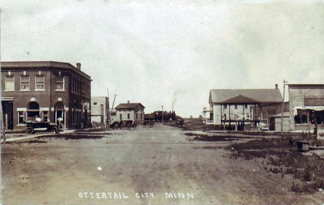 Street scene, Ottertail Minnesota, 1913