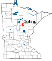 Location of Outing Minnesota