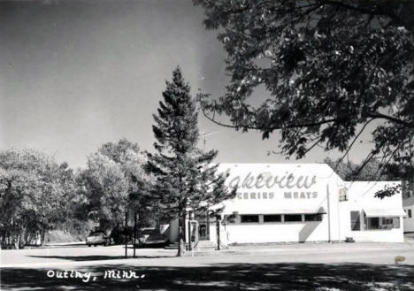 Lakeview Groceries and Meat, Outing Minnesota, 1950's