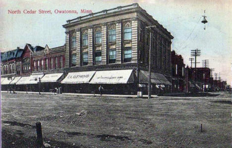 North Cedar Street, Owatonna Minnesota, 1910's
