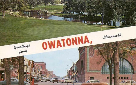 Greetings from Owatonna Minnesota, 1950's