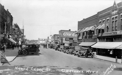North Cedar Street, Owatonna Minnesota, 1920's