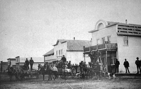 Glazier expedition preparing to leave Park Rapids Minnesota, 1891