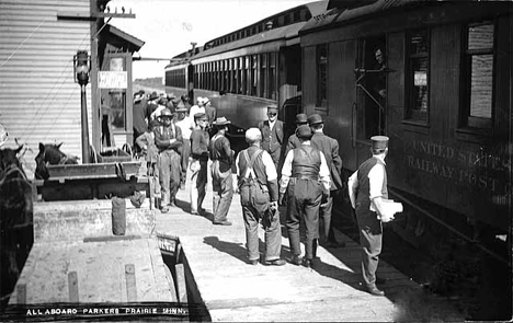 Depot at Parkers Prairie Minnesota, 1905