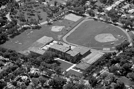 Aerial view, School, Paynesville Minnesota, 1969
