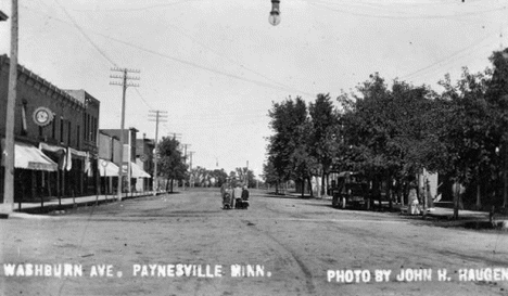 Washburn Avenue, Paynesville Minnesota, 1910's