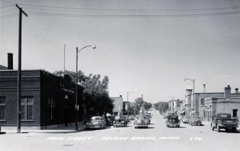 Main Street, Pelican Rapids Minnesota, 1950's