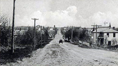 Main Street looking north, Pelican Rapids Minnesota, 1910