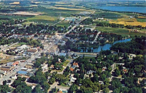 Aerial view, Pelican Rapids Minnesota, 1977