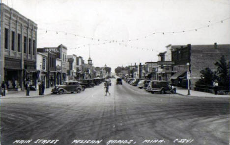 Main Street, Pelican Rapids Minnesota, 1930's