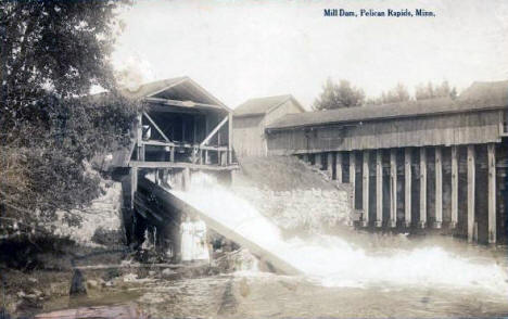 Mill Dam, Pelican Rapids Minnesota, 1918