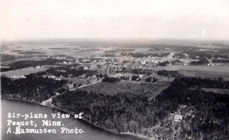 Aerial view of Pequot  Lakes Minnesota, 1928