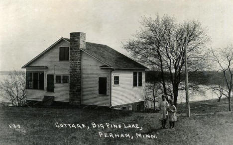 Cottage on Big Pine Lake, Perham Minnesota, 1922