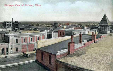 Birdseye view, Perham Minnesota, 1909