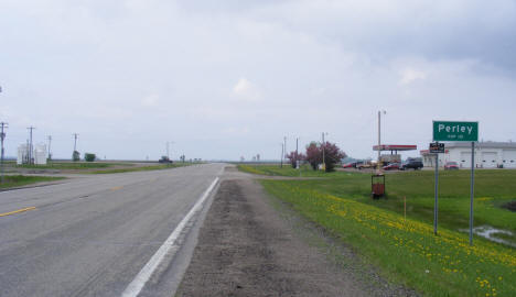 Entering Perley on US Highway 75, 2008