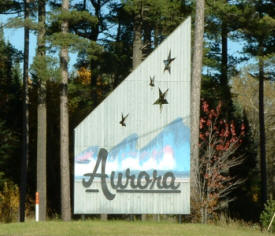 Aurora Minnesota Welcome Sign