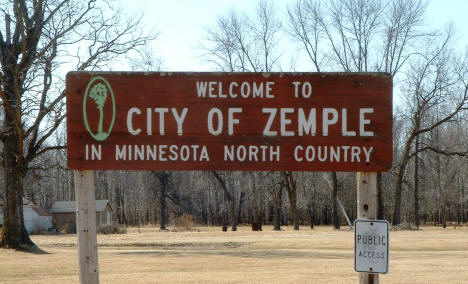 Zemple Minnesota City Welcome Sign, 2003