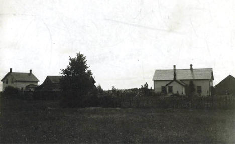 Remains of chapel (center building on Kapsner farm) built by Father Francis Pierz in Rich Prairie (now Pierz) Minnesota, 1909