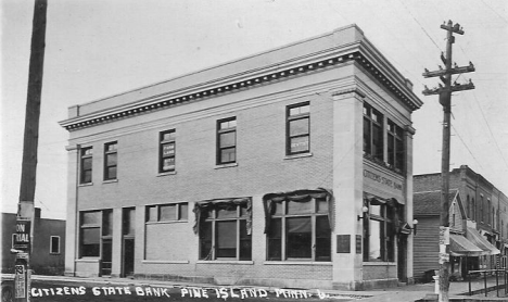 Citizens State Bank, Pine Island Minnesota, 1910's