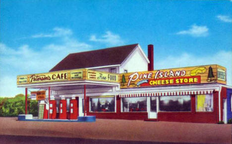 Pine Island Cheese Store, Pine Island Minnesota, 1950's