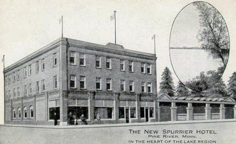 The New Spurrier Hotel, Pine River Minnesota, 1922