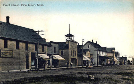 Front Street, Pine River Minnesota, 1908