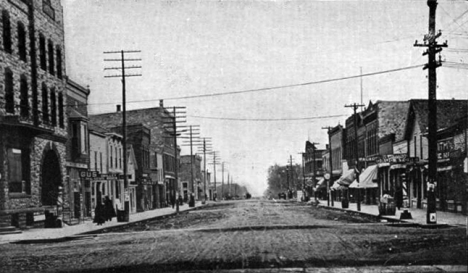 Olive Street looking west, Pipestone Minnesota, 1910