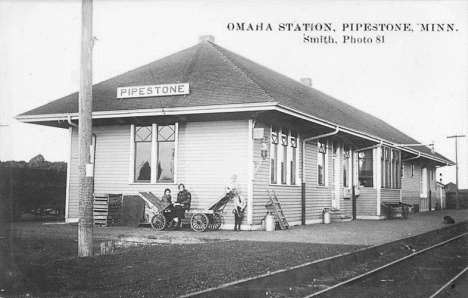 Omaha Station, Pipestone Minnesota, 1914