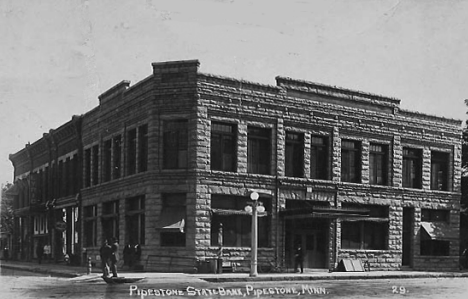 Pipestone State Bank, Pipestone Minnesota, 1910's?