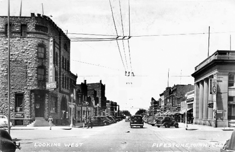 Looking West, Pipestone Minnesota, 1940's?