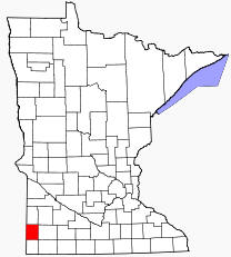 Location of Pipestone County Minnesota