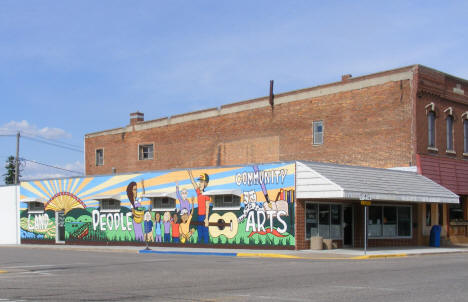 Mural on the side of the Plainview Area Community & Youth Center, Plainview Minnesota, 2010