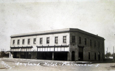 Wayland Hotel, Plainview Minnesota, 1910