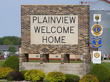 Plainview Minnesota Welcome Sign