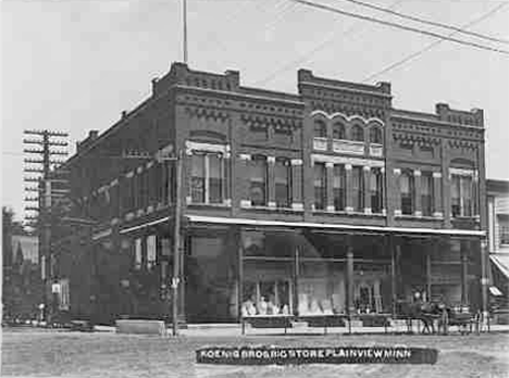 Koenig Brothers Big Store, Plainview Minnesota, 1908
