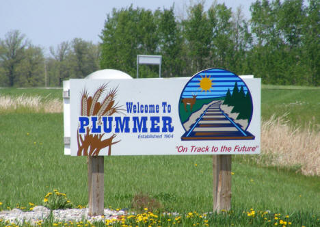 Plummer Welcome Sign, Plummer Minnesota, 2008