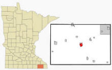 Location of Preston, Minnesota