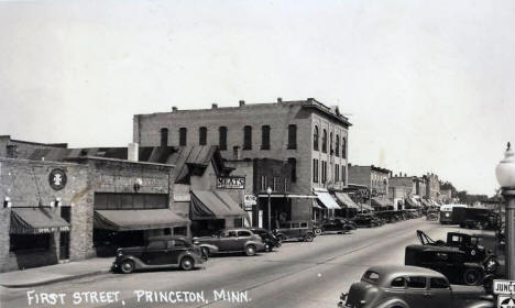 First Street, Princeton Minnesota, 1930's
