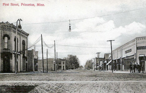 First Street, Princeton Minnesota, 1909