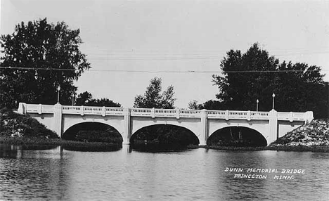 Riverside Park and Dunn Memorial Bridge, Princeton Minnesota, 1935