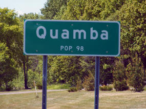 Quamba Minnesota population sign