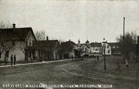 Cleveland Street looking north, Randolph Minnesota, 1913
