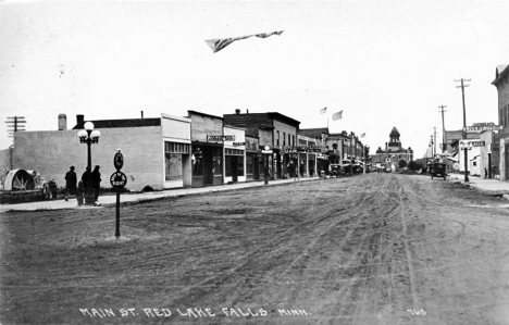 Main Street, Red Lake Falls Minnesota, 1927