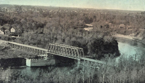 Railroad Bridge, Red Lake Falls Minnesota, 1913