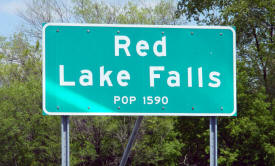 Red Lake Falls, Minnesota Population Sign
